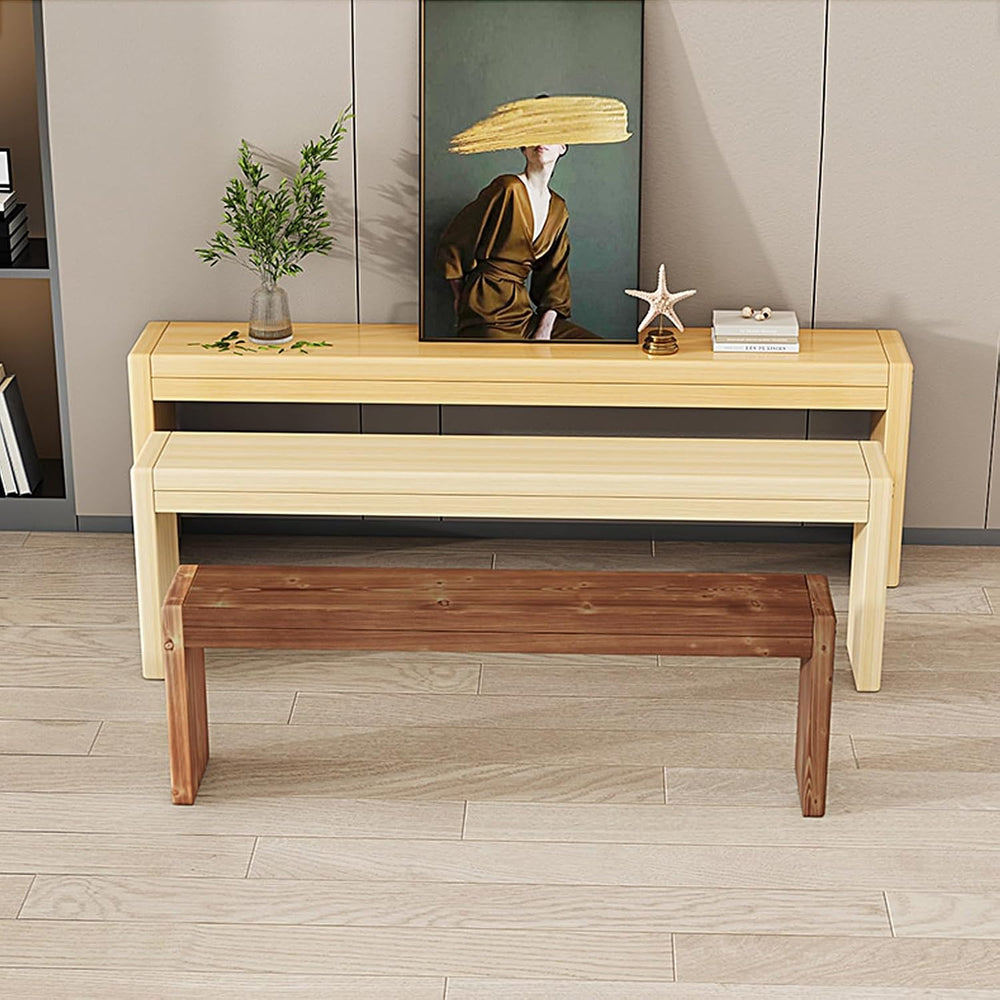 Skinny Wooden Entryway Bench, Farmhouse Narrow Entryway, Dining Bench, Wood B...