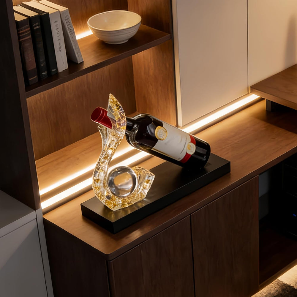 Freestanding Wine Stand Rack Bottle Holder Display Countertop | Gold Single W...