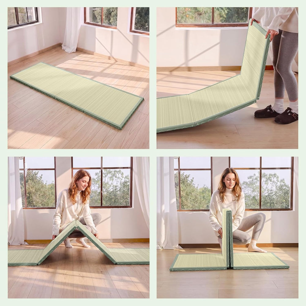 ZonLi Japanese Tatami Mat, Foldable Floor Sleeping Pad Futon Mattress | Made ...