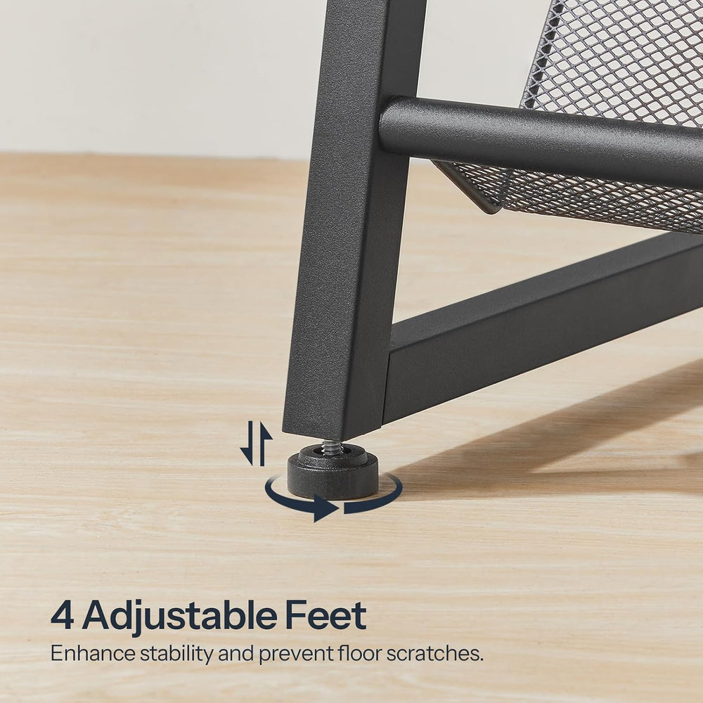 HOOBRO Side Table with Charging Station, Small End Table with Magazine Storag...
