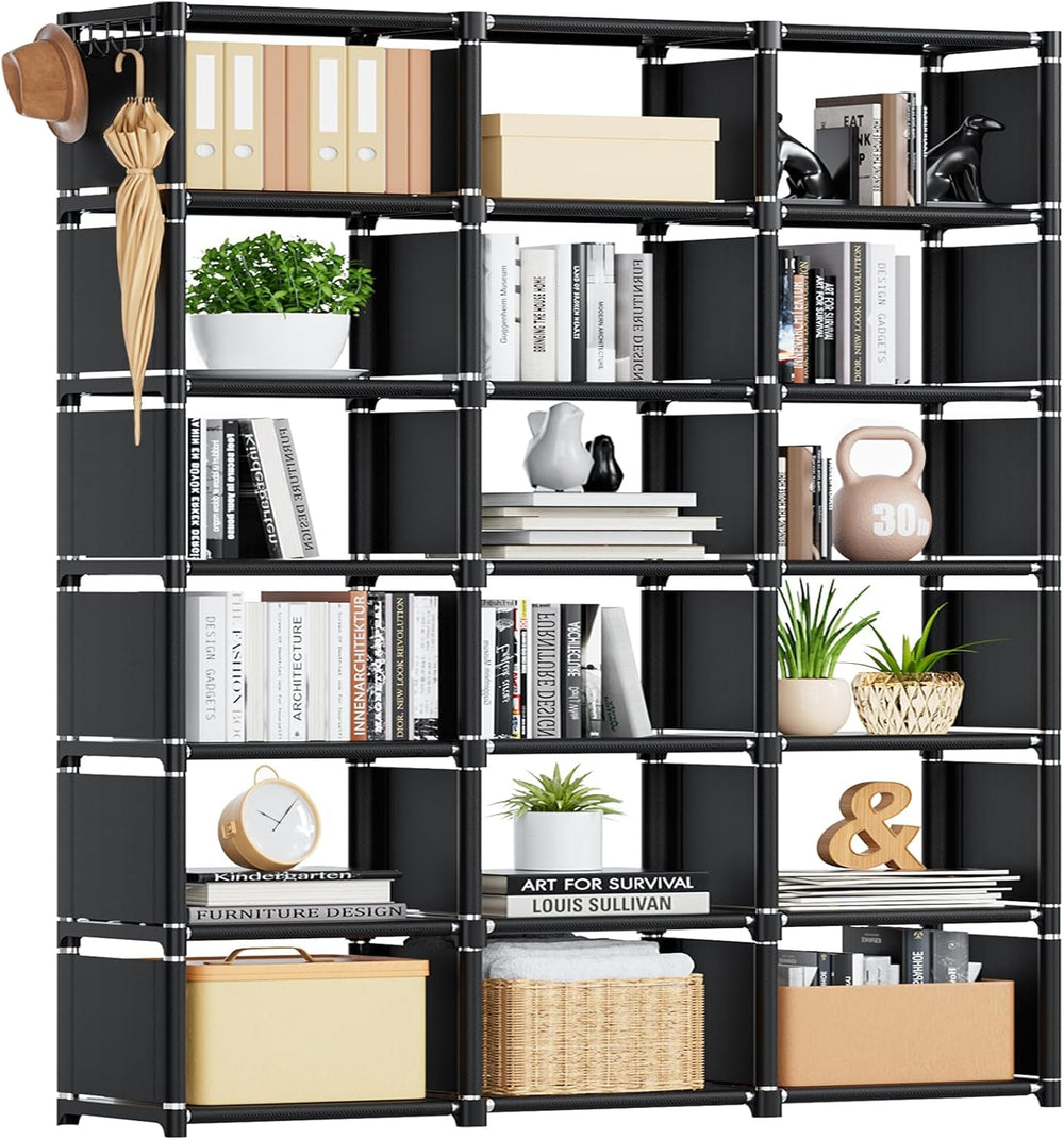 Mavivegue Bookcase, 18-Cube Extra Large Book Shelf, DIY Cube Storage Organize...