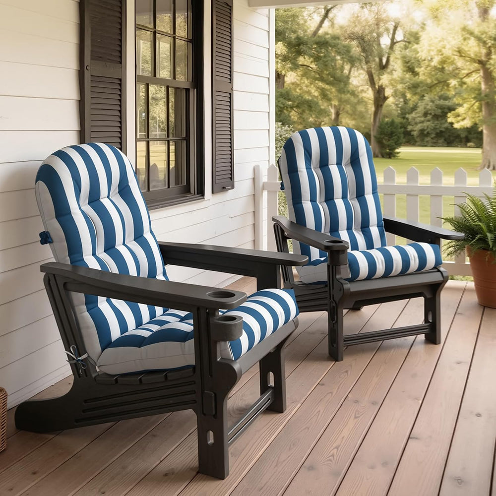 50x20x4 In Adirondack Chair Cushion Set of 2, Thick Outdoor Chair Cushion