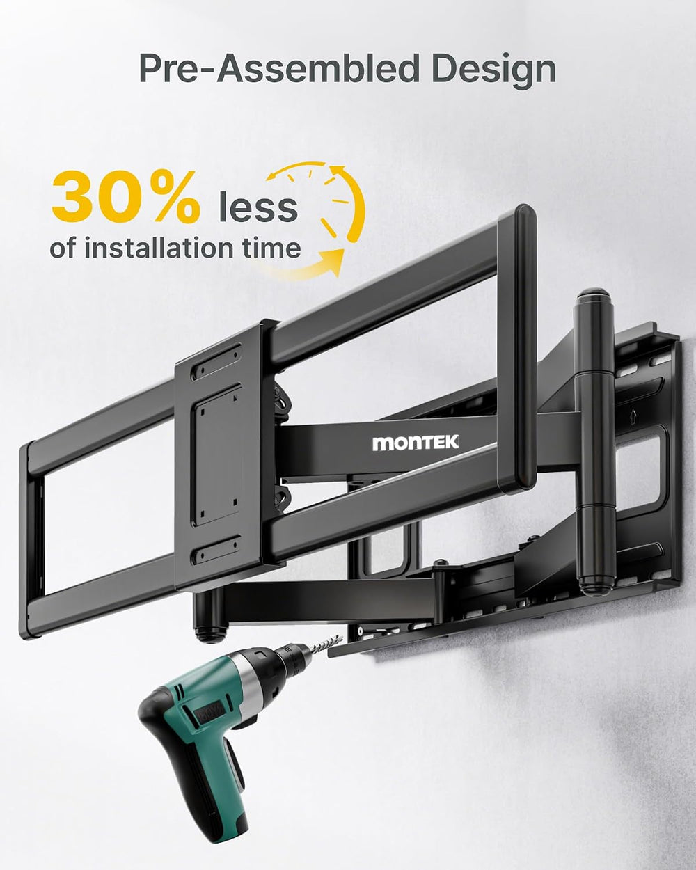 monTEK Heavy Duty Full Motion TV Wall Mount for 60-120 Inch Extra Large TVs |...
