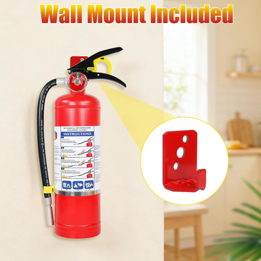 5 lb ABC Dry Chemical Fire Extinguisher with Wall Mount, 2A:10B:C Rated