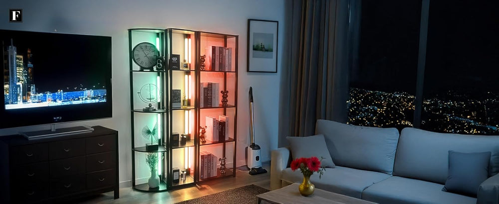 FENLO Fina - Floor Lamp with Shelves, Modern Shelf Floor Lamps for Living Roo...