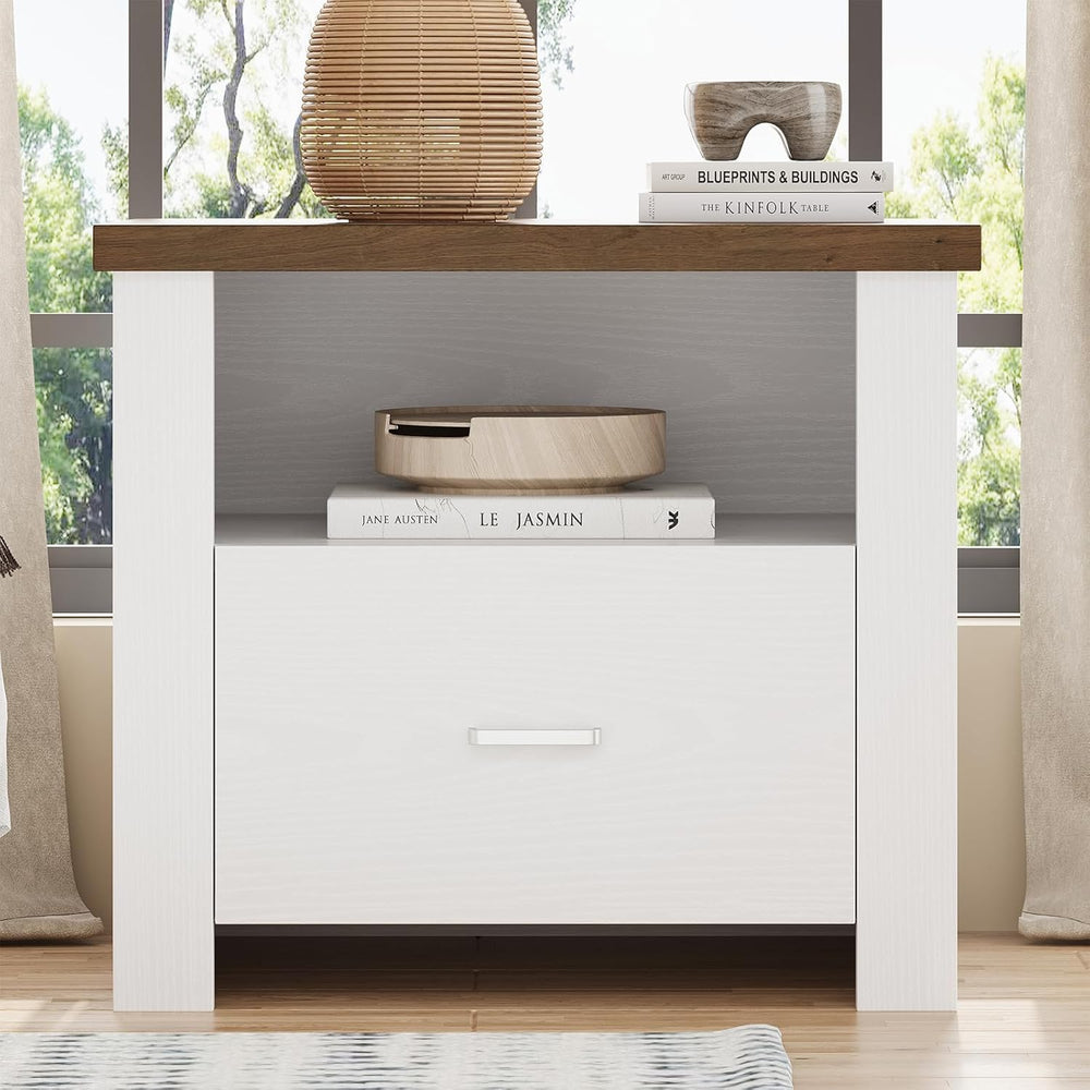 4ever2buy 23” Nightstand with Storage, Large Bedside Table End Table with Dra...