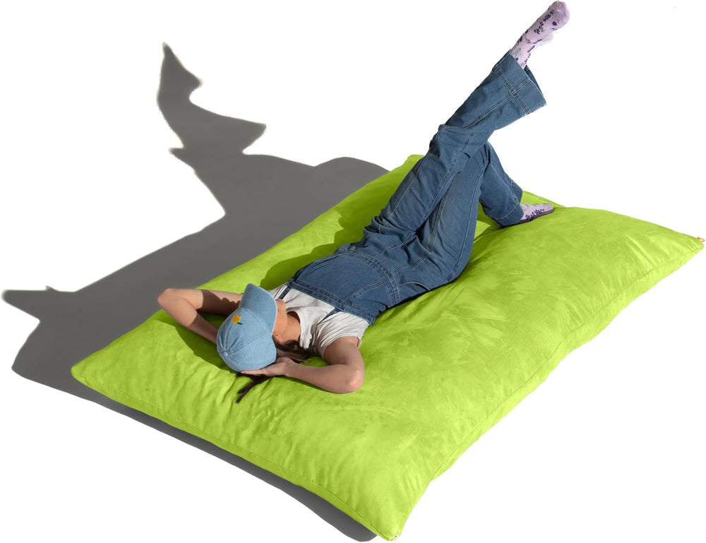 Jaxx Pillow Saxx 5.5-Foot - Huge Bean Bag Floor Pillow and Lounger, Lime