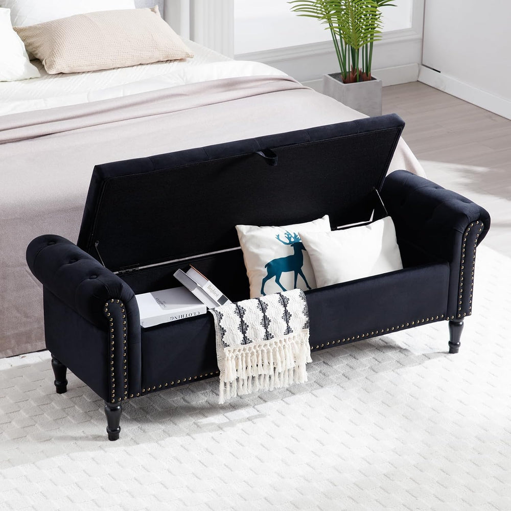 67'' End of Bed Storage Bench King Size, Storage Bench for Bedroom En...