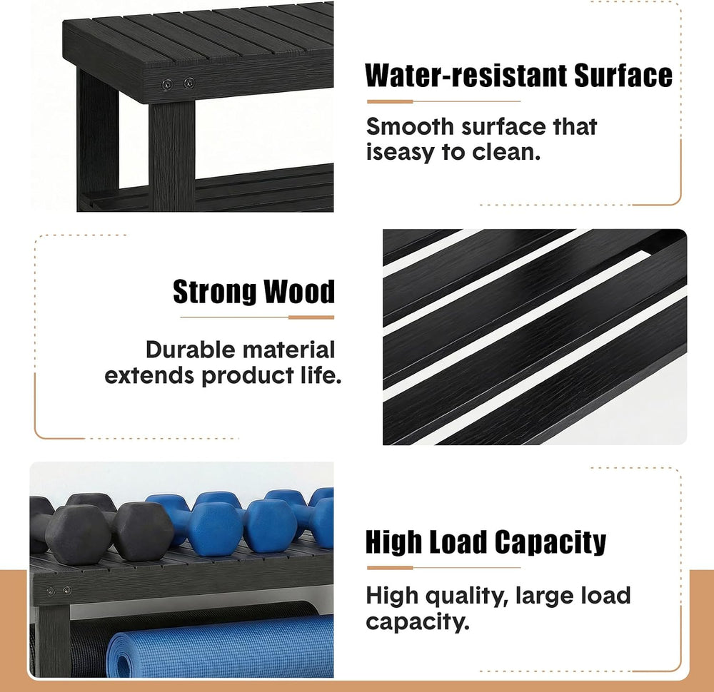 Shoe Rack Bench, 3 Tier Shoe Storage Bench, 28 Inch Bamboo Shoe Organizer, En...