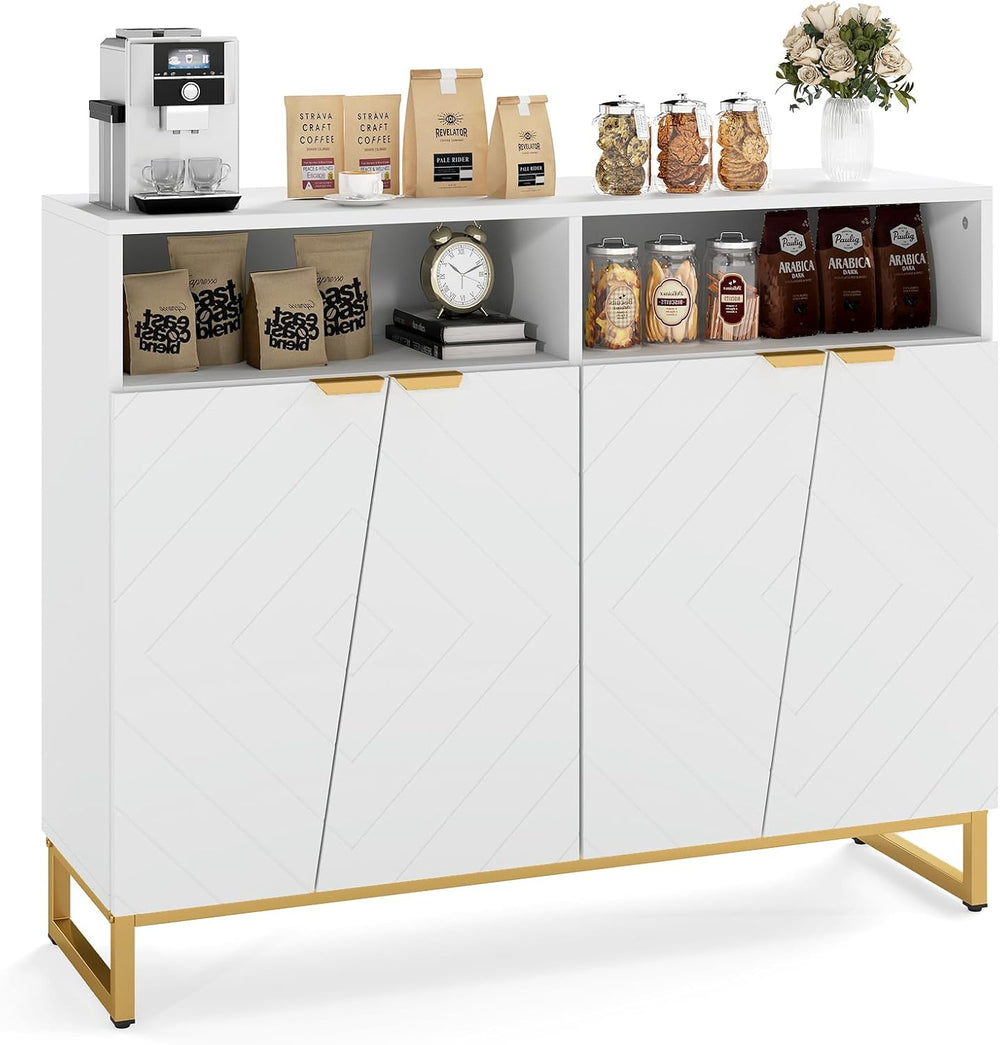 Giantex Buffet Cabinet with Storage, 40" Large Kitchen Sideboard with 4 ...