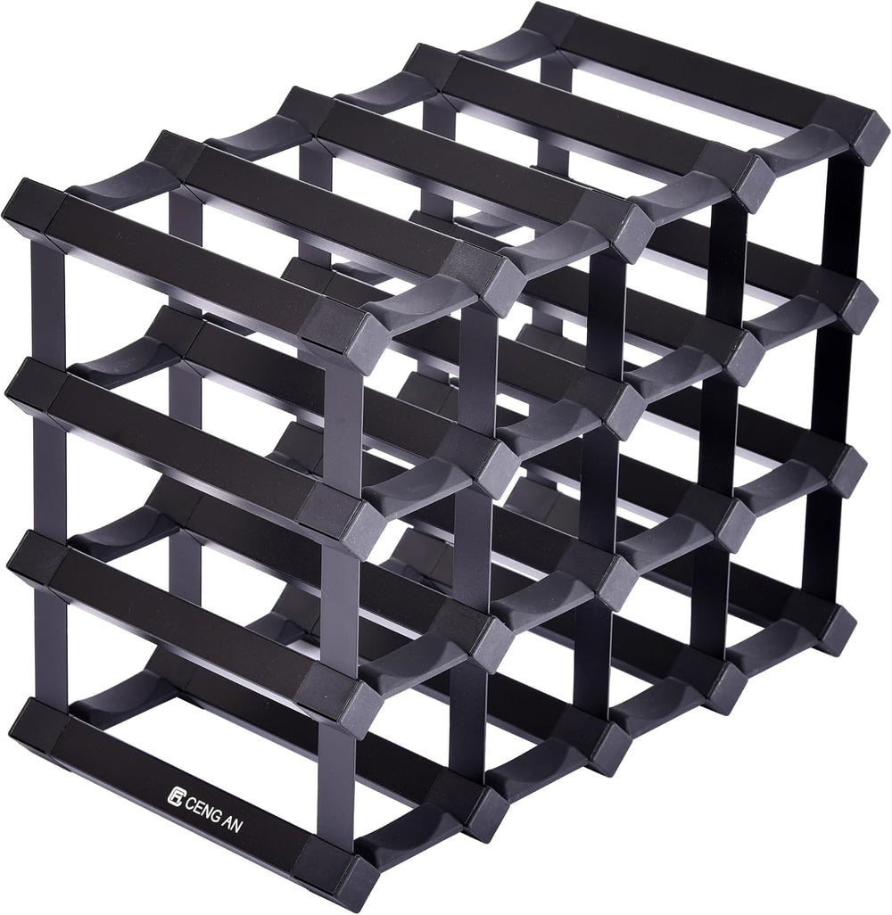 Countertop Wine Rack,16-Bottle Freestanding Modern Black Metal - Original Des...