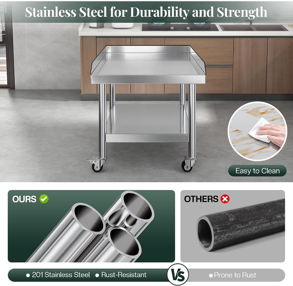 Jocisland 25"x28" Stainless Steel Equipment Stand & Equipment G...