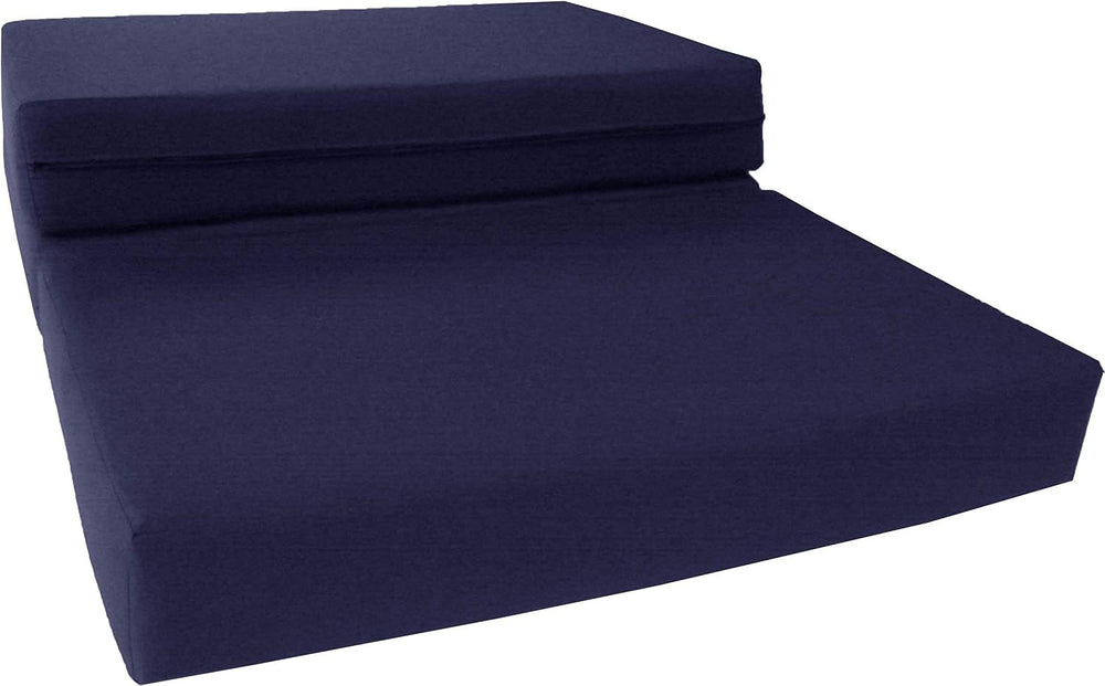 D&D Futon Furniture Navy Trifold Foam Beds, Shikibuton, Tatami Cushion To...