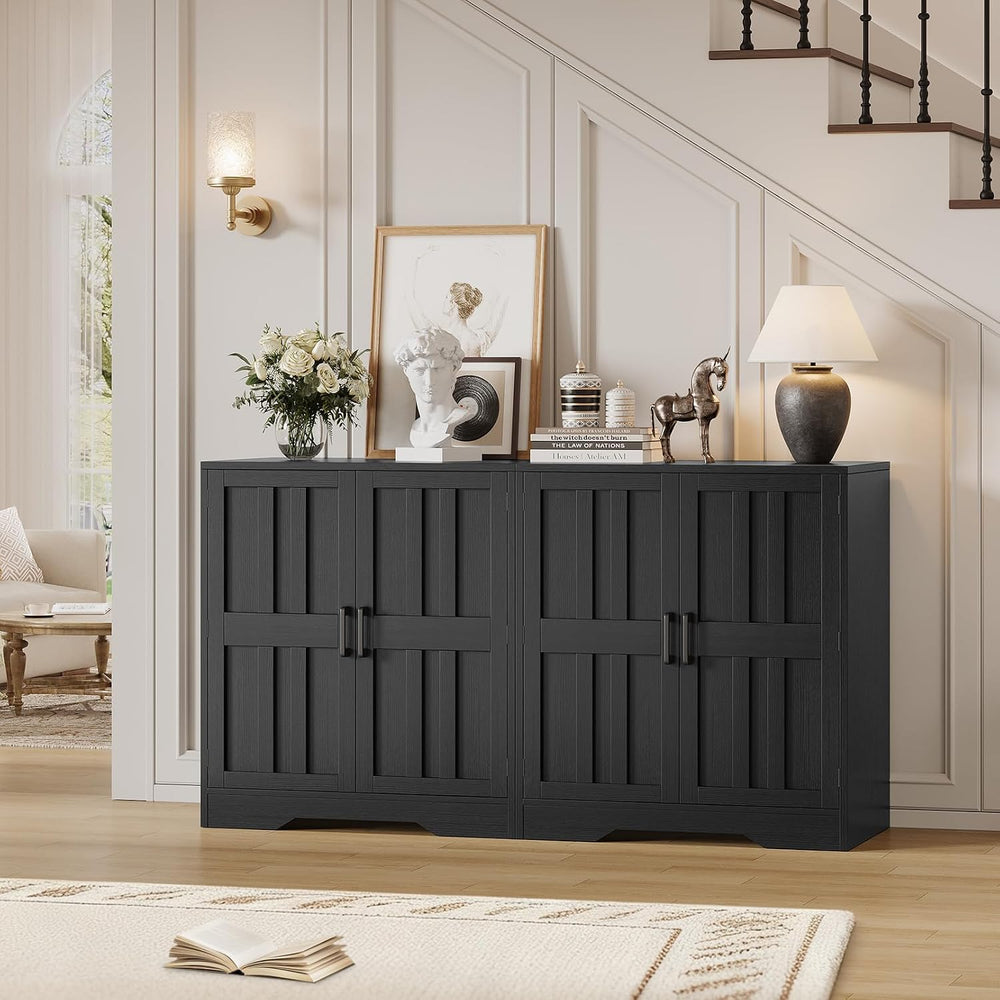 Sideboard Buffet Cabinet, Modern Farmhouse Kitchen Storage Cabinet, Small Mod...