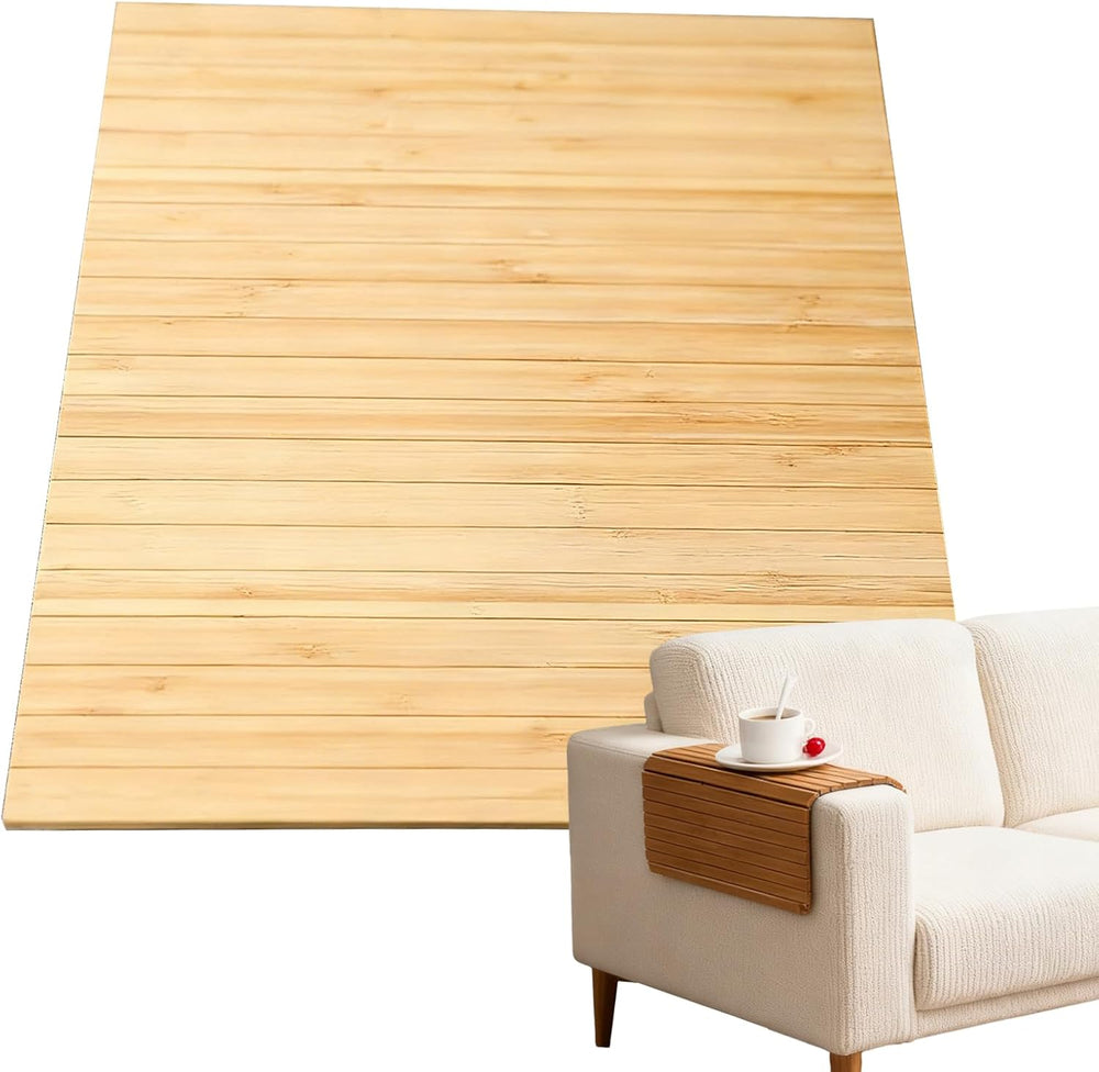 Couch Armrest Table - Wooden Side Arm Table, Folding Sofa Tray, Durable Armre...