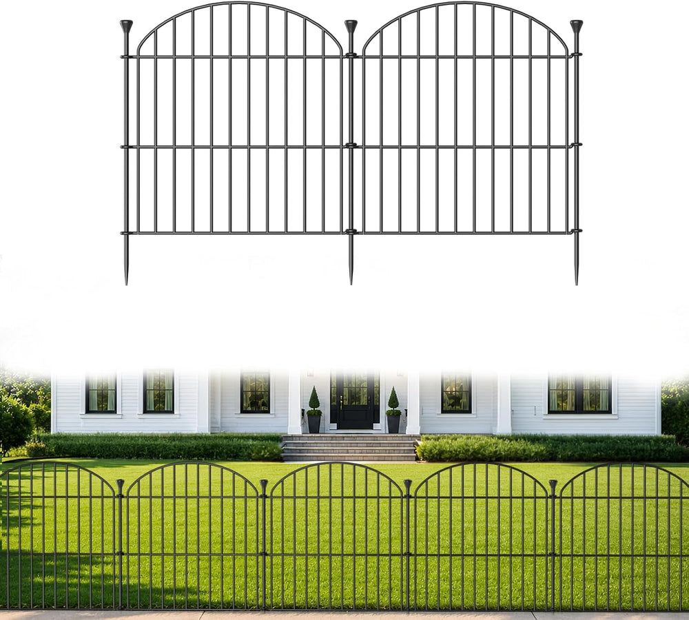 No Dig Garden Fence Panels, Dog Fence Outdoor for Yard, 12 Pack