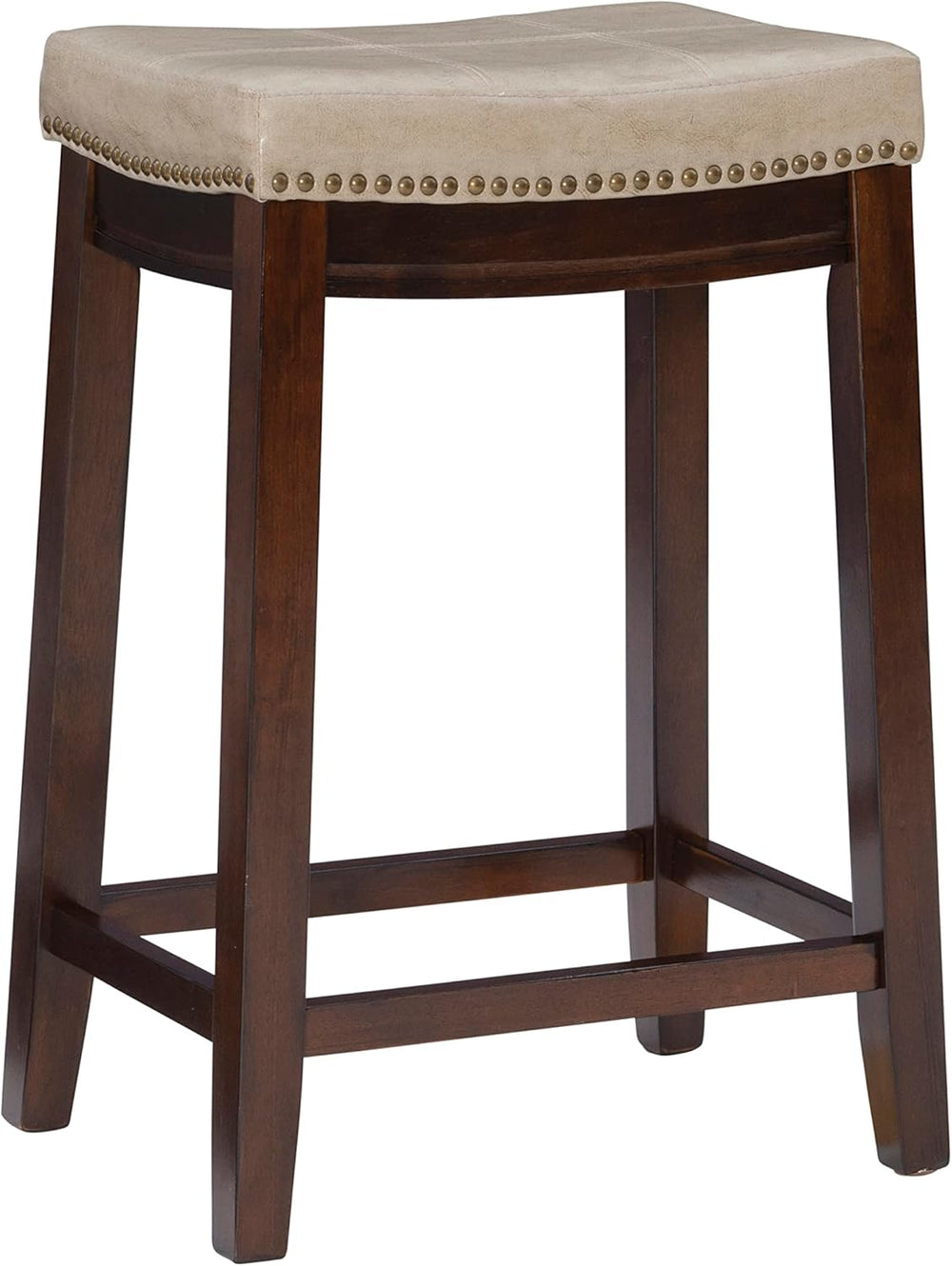 Linon Backless Counter Stool, Brown