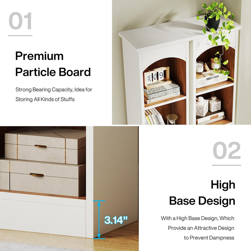 Tribesigns 70.9-Inch Tall Narrow Bookcase, 5-Tier Cube Bookshelf with Storage...