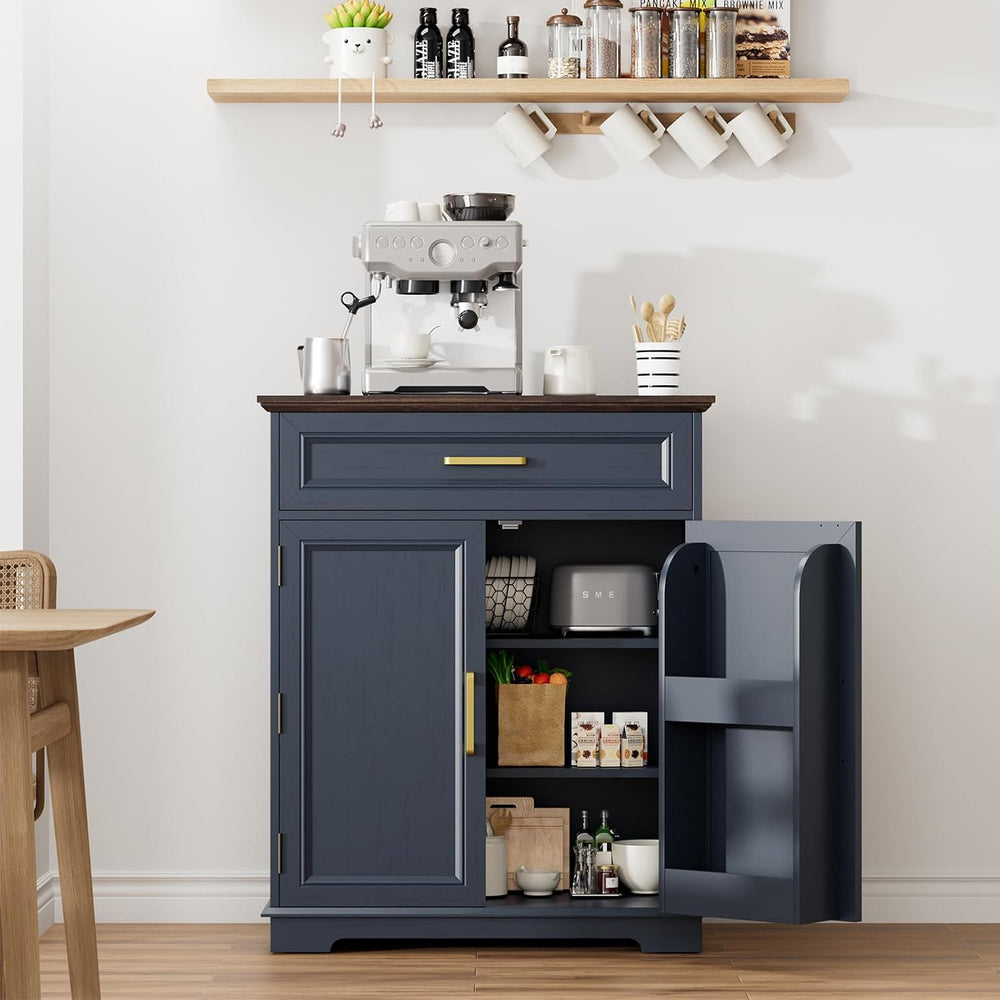 REDAYFUR Kitchen Storage Cabinet with Drawer, Buffet Cabinet with Storable Do...