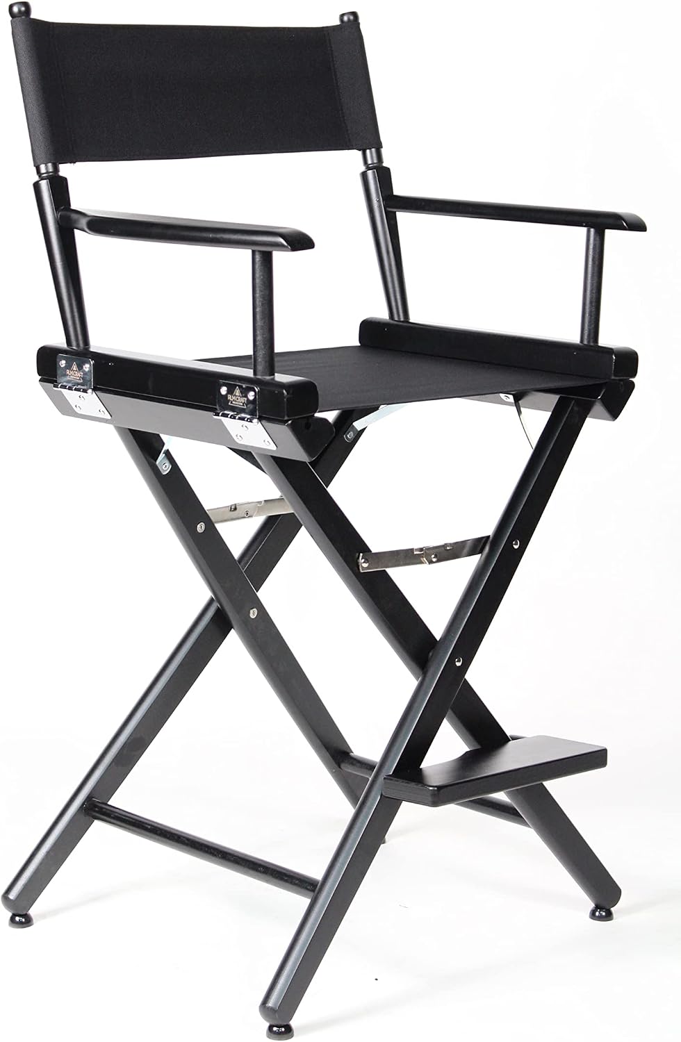 Filmcraft Pro Series Director Chair - Medium Black Finish with Black Canvas