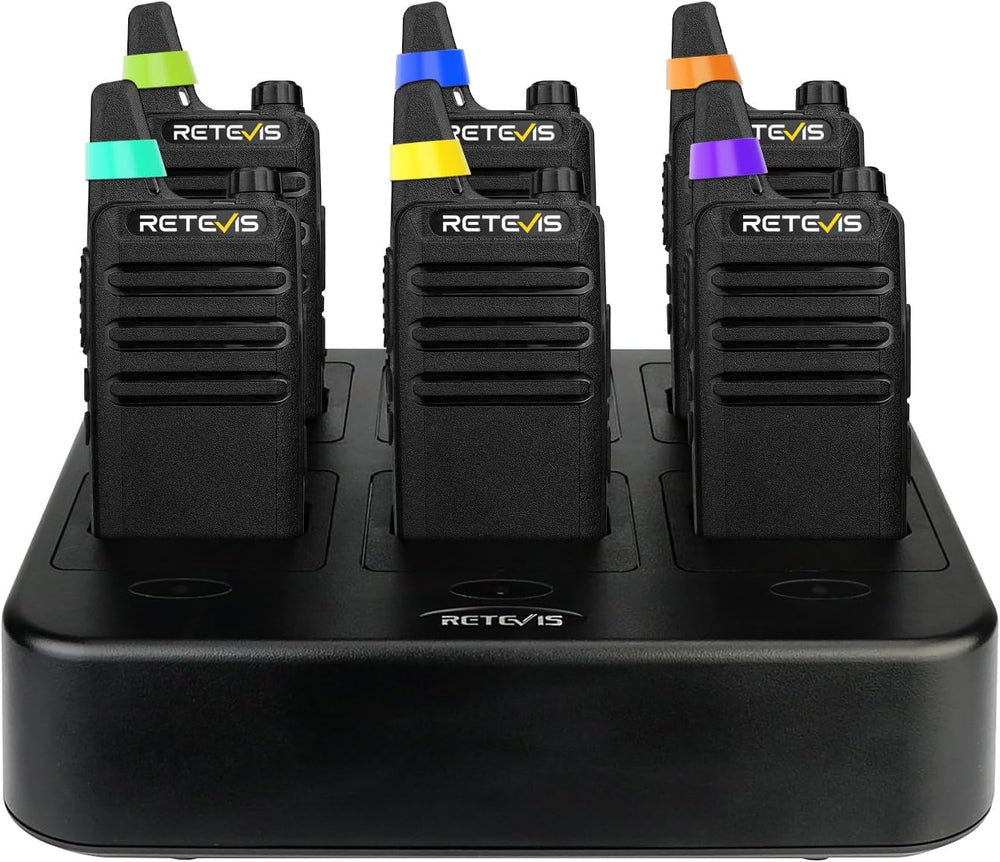 Retevis RT22 Commercial FRS Walkie Talkies Rechargeable Long Range (6 Pack)