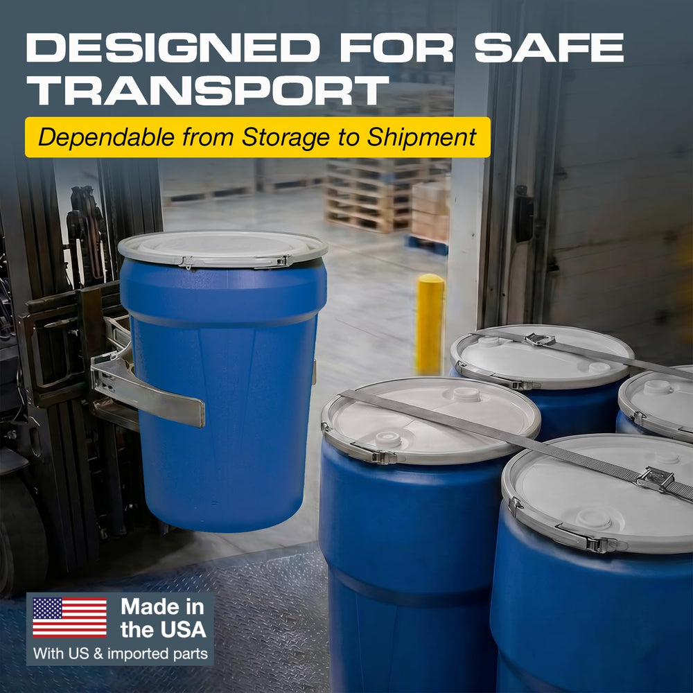 Eagle Plastic Drum, 30 Gallon Drum, DOT Compliant, Made in USA, Blue