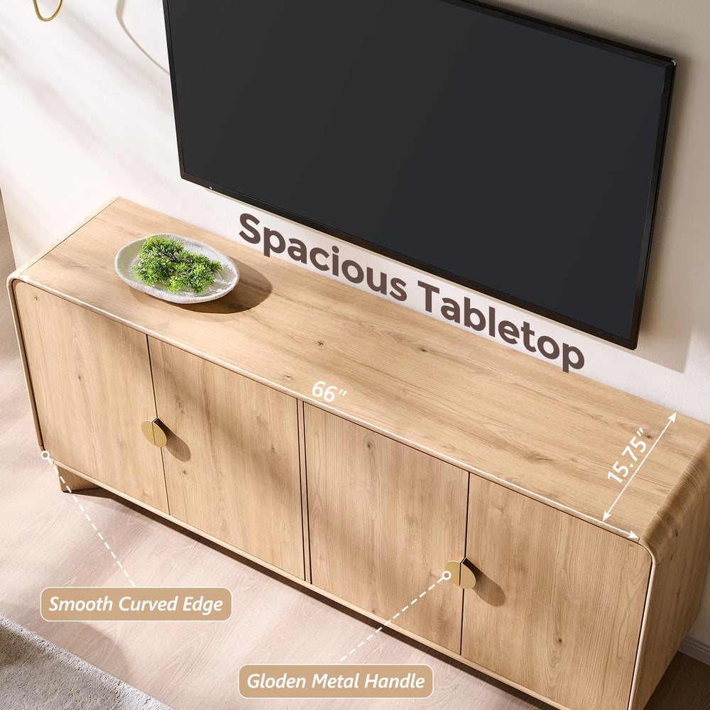 IFGET Modern Buffet Cabinet with Storage, 70" Large Sideboard Buffet Sto...