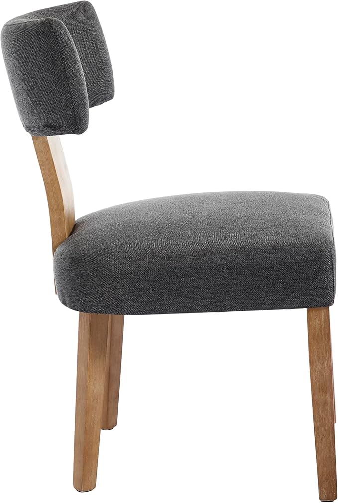 Modern Kitchen Chairs Set of 4, Upholstered Dining Chairs with Curved Back, F...