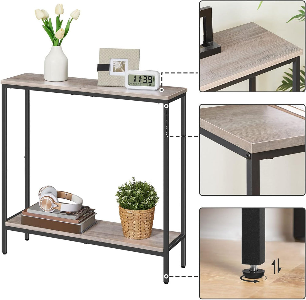 HOOBRO 29.5" L Narrow Console Table, 8.7" D Small Entryway Table | ...
