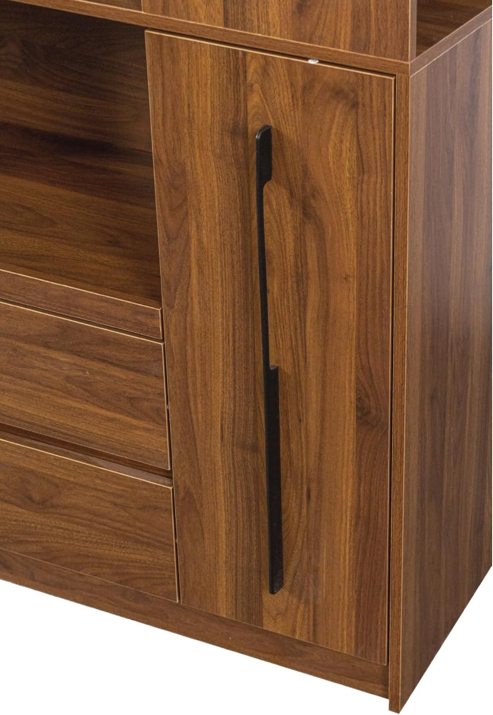 Pantry Cabinet 70 Inch Tall Kitchen Storage Cabinet with Glass Door, Freestan...