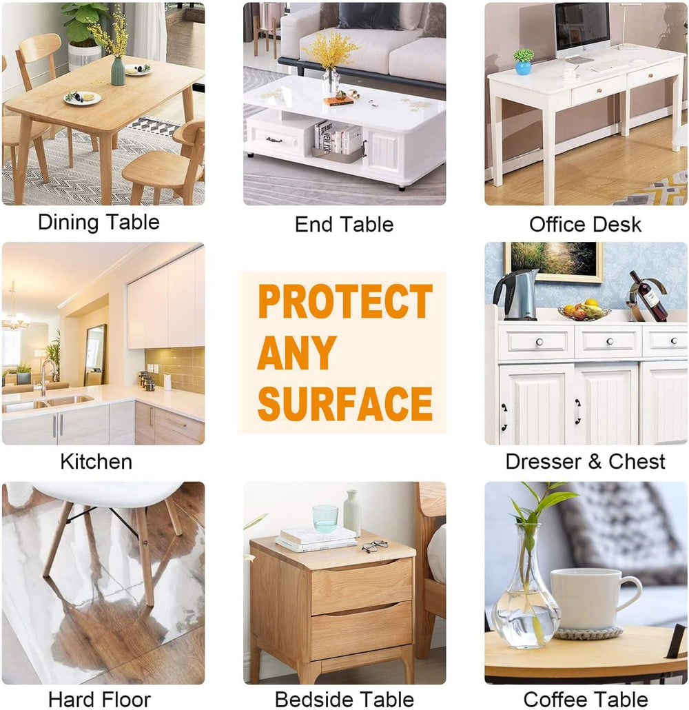 PoPoTo 48x48 Inch New Clear Table Pads for Dining Room Table High Transparent...
