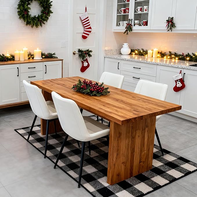 Brage Living Dining Chairs Set of 2, PU Leather Modern Armless Kitchen Dining...