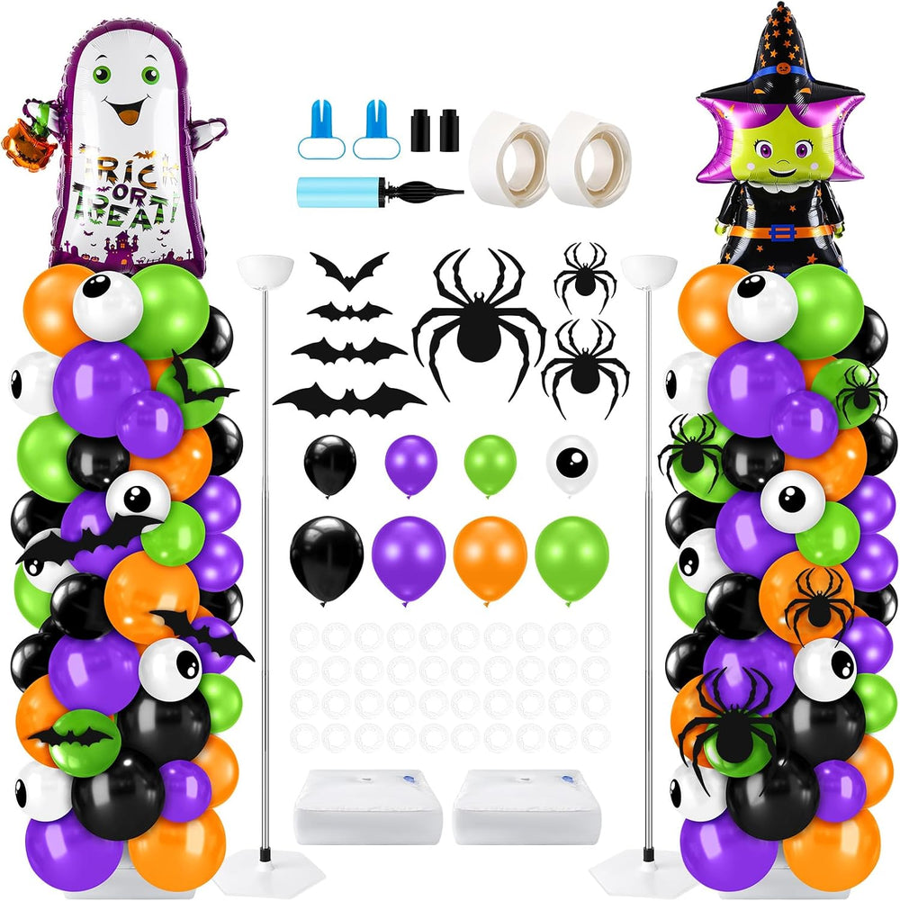 Kasyat 2 Sets Halloween Balloon Column Kit, Witch, Ghost