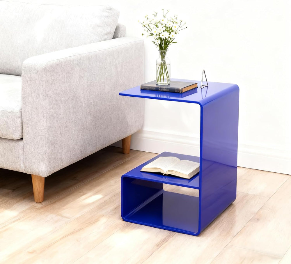 3-Tier Acrylic End Table, Sofa Side Couch Table Coffee Table, Small Space Org...
