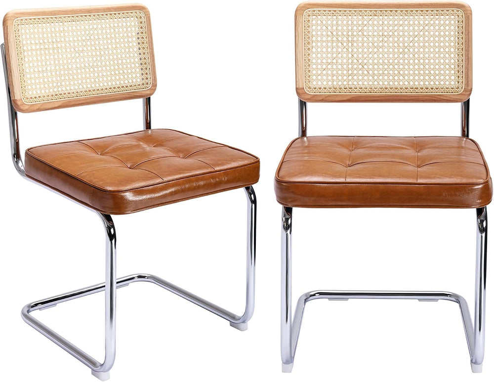 ONEVOG Faux Leather Dining Chairs Set of 2, Mid-Century Modern Kitchen Chairs...