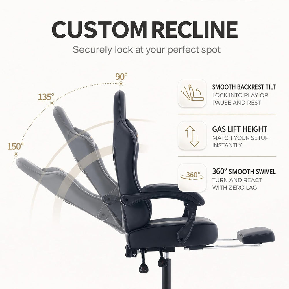 Office Desk Computer Gaming Chair for Adults, Ergonomic High Back Gamer Chair...
