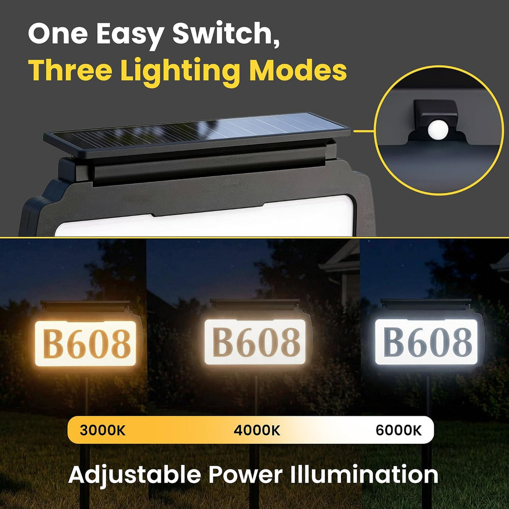 Brighticonic LED Solar House Number Light