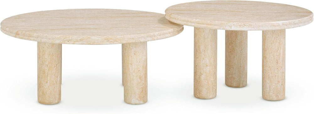 Tov Furniture Amora Faux Travertine Nesting Accent Tables
