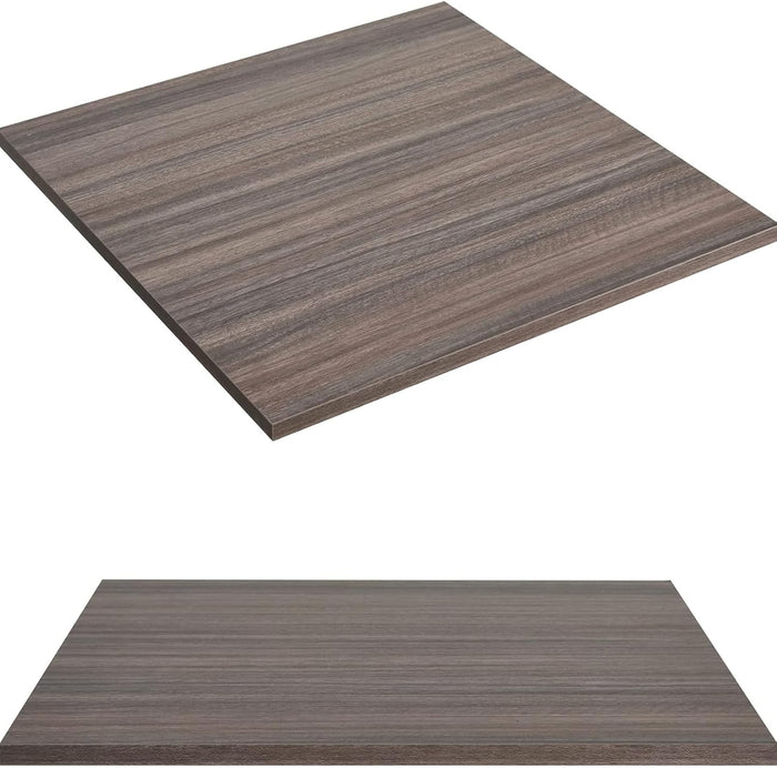 Kaboon Universal Table Top 20 x 20 inches Squre Pack of 2, Reversible Melamine Countertop Only, Home or Commercial Indoor Use, Eucalyptus/Rustic Wood