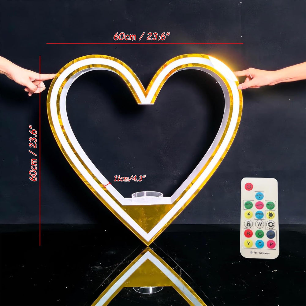 7-Color LED Heart Shape Liquor Bottle Display Shelf, Champagne VIP Bottle Pre...
