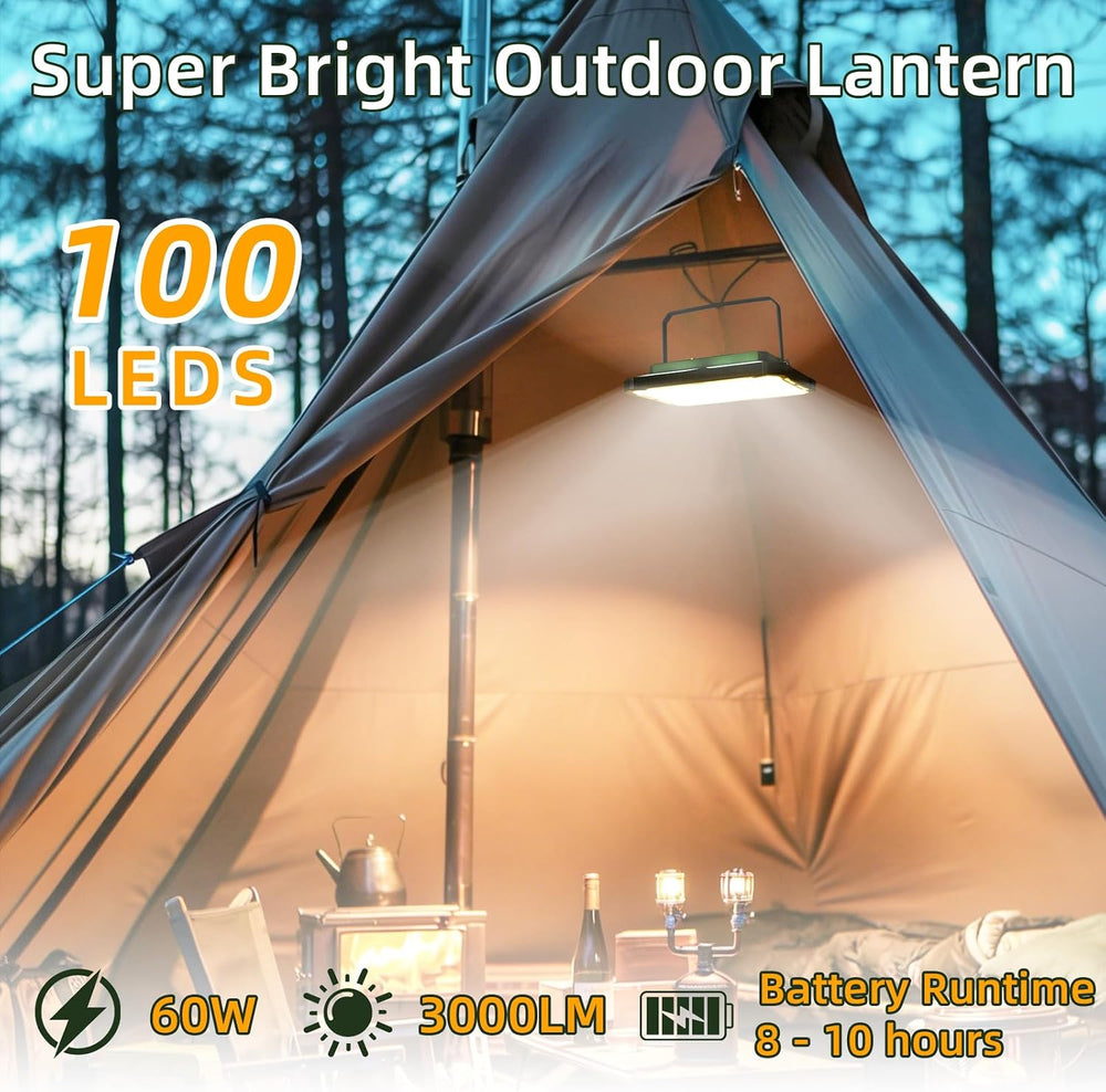 3000LM Camping Lights, Rechargeable Camping Lantern for Power Outages,