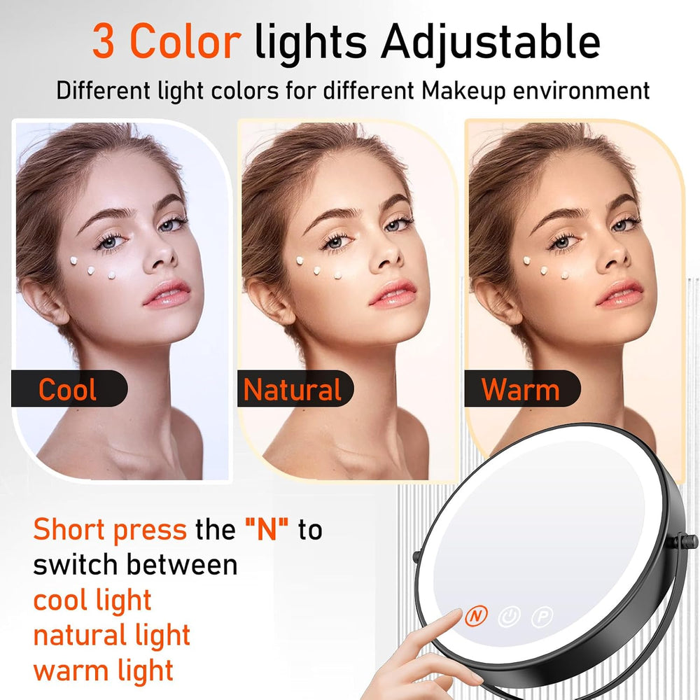 Makeup Mirror with Lights, 20X Magnifying Mirror with Light for Women, 5000 m...