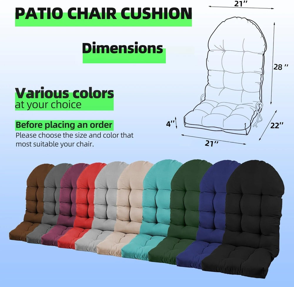 Outdoor Adirondack Chair Cushion 50x21x4 Inch, Black