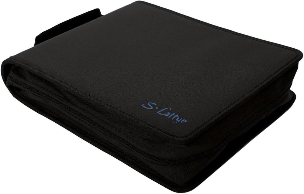 DVD CD Storage Case with Extra Wide Title Cover Pages for Blu Ray Movie Music...