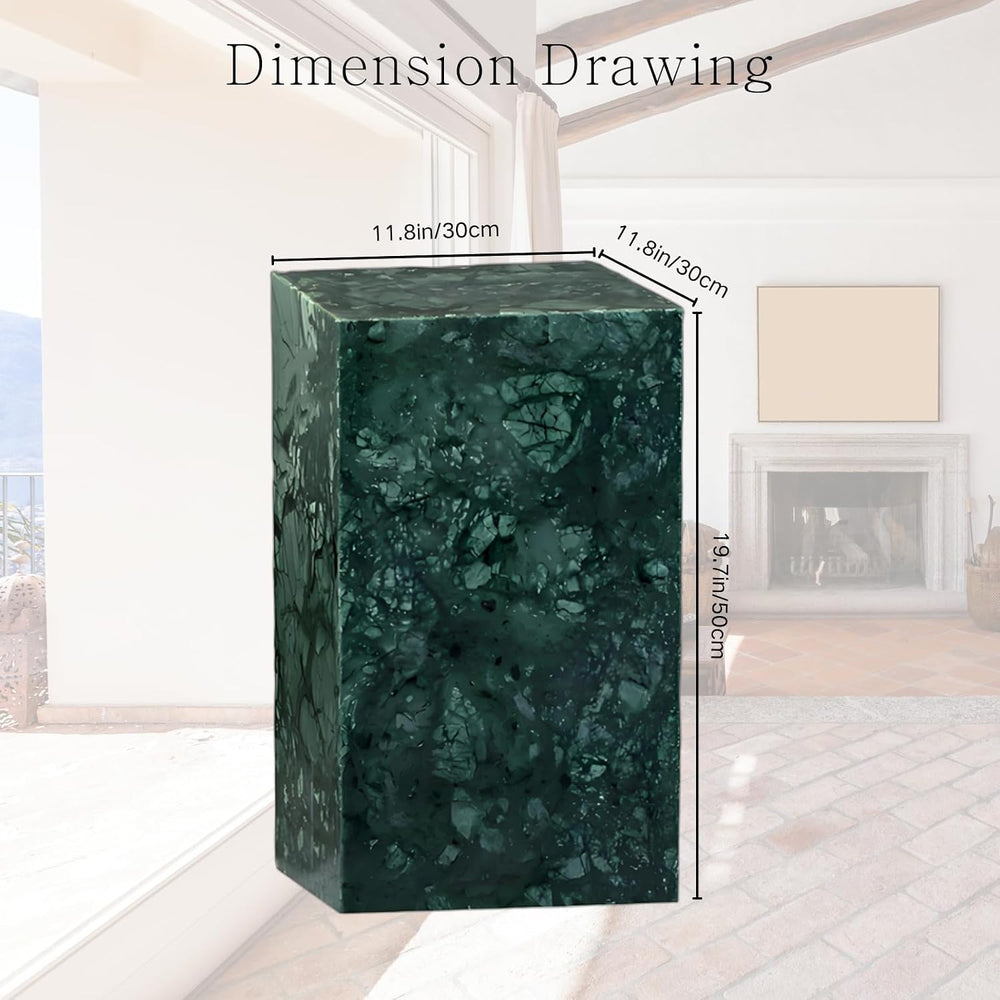 Luxury Natural Marble Square Side Table & Coffee Table, Accent End Table ...
