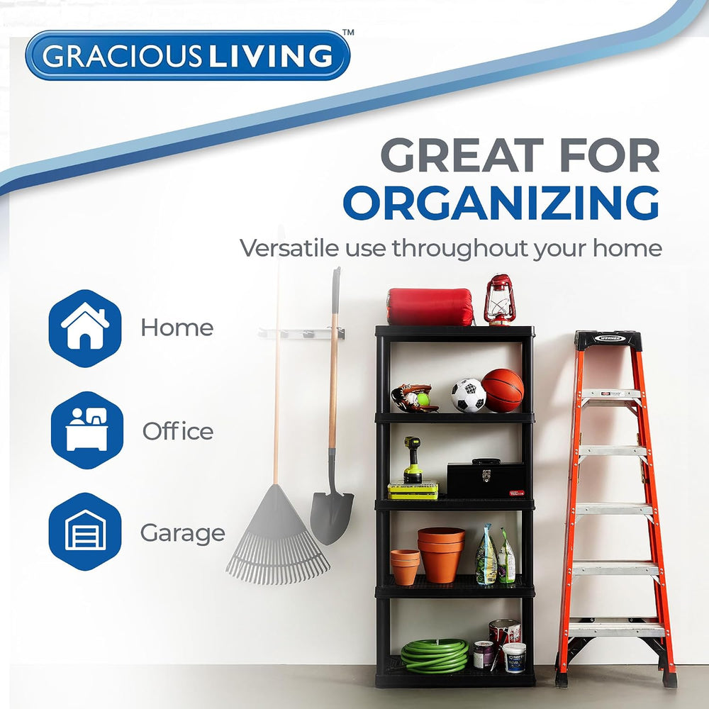 Gracious Living 5 Shelf Fixed Height Ventilated Medium Duty Storage Unit