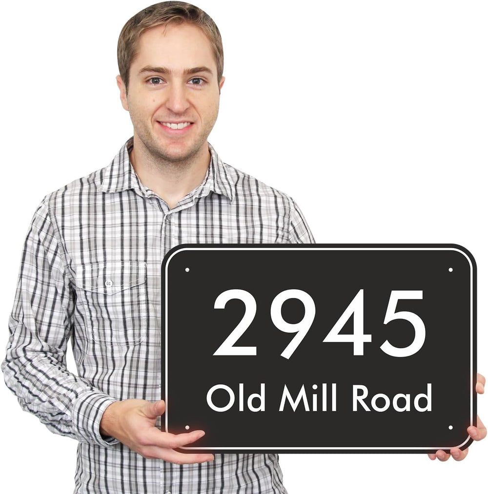 SmartSign Custom House Address Sign - Personalize House Number/Street Name, 1...