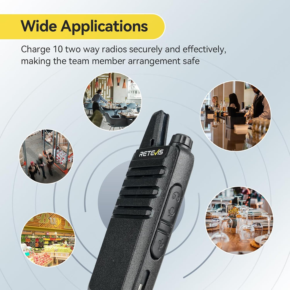 Retevis RT22 Compact & Lightweight Walkie Talkies Long Range (10 Pack)
