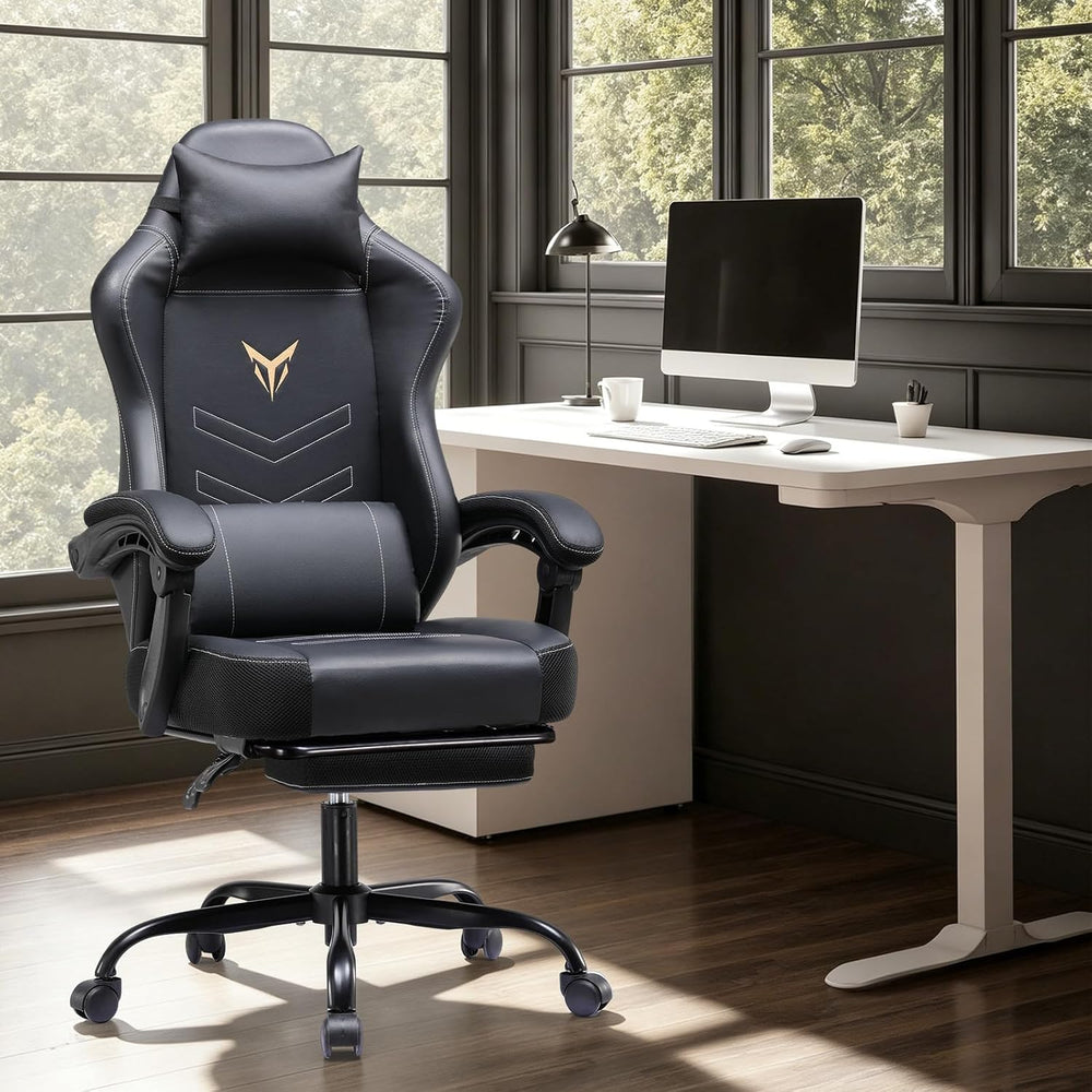 GTPLAYER Gaming Chair, Office Chair High Back Computer Chair with Foot Rest f...