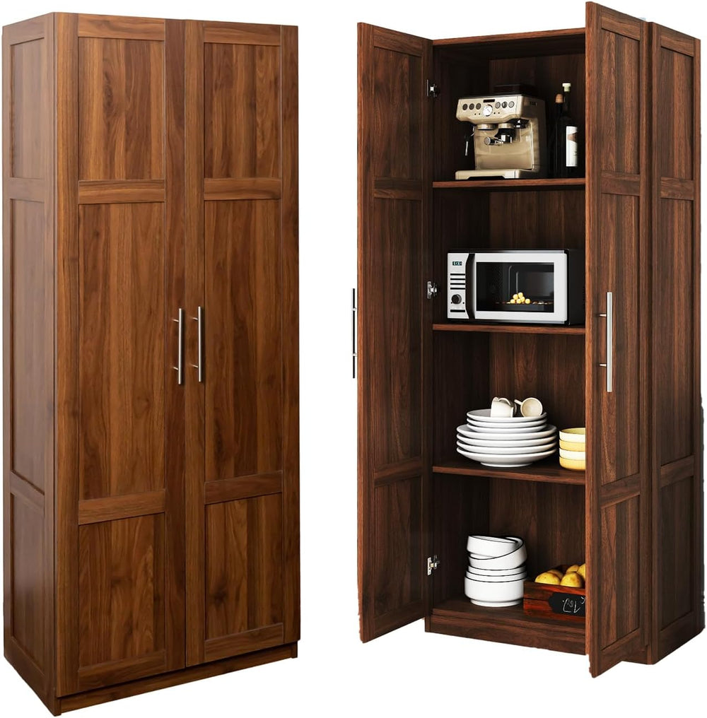 71'' H Kitchen Pantry Cabinet, Farmhouse Kitchen Storage Cabinet with...